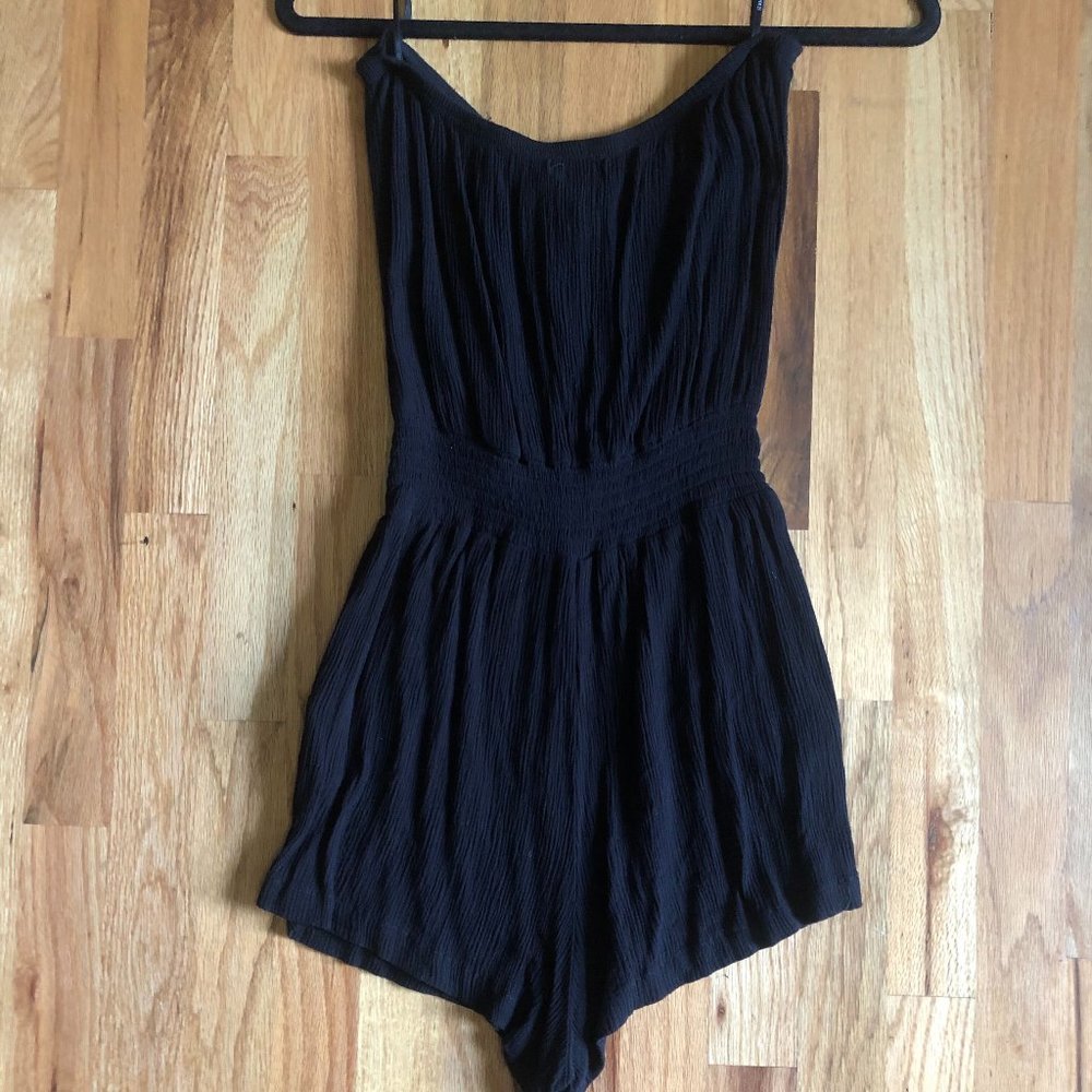 Strapless Black Romper